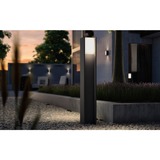 Philips Hue Paletto per esterni Turaco, Luce LED Nero, Philips Hue White Paletto per esterni Turaco, Illuminazione su base/asta intelligente, Bluetooth/Zigbee, Antracite, LED, Alluminio, E27
