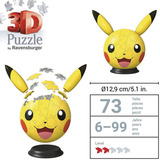 Ravensburger 3D Puzzleball Pokémon Pikachu con orecchie 