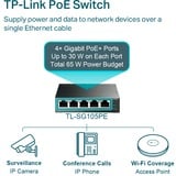 TP-Link TL-SG105PE switch di rete Gestito L2 Gigabit Ethernet (10/100/1000) Supporto Power over Ethernet (PoE) Nero, Interruttore grigio, Gestito, L2, Gigabit Ethernet (10/100/1000), Supporto Power over Ethernet (PoE)
