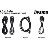 iiyama TF3239AS-B1AG Monitor PC 80 cm (31.5") 1920 x 1080 Pixel Full HD LED Touch screen Nero, Public Display Nero (opaco), 80 cm (31.5"), 1920 x 1080 Pixel, Full HD, LED, 8 ms, Nero