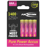 Ansmann Batteria Pure Power Li-Ion Micro AAA rosa/Giallo
