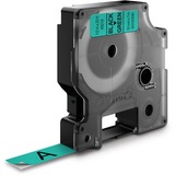 Dymo D1 etichette originali | Rotolo da 12 mm x 7 m | stampa nera su blu | etichette autoadesive per etichettatrice LabelManager | 1 Pezzo, Nastro di scrittura Nero, Nero su verde, Poliestere, Belgio, -18 - 90 °C, DYMO, LabelManager, LabelWriter 450 DUO
