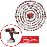 EINHELL TE-CD 18 Li Senza chiave 1,3 kg Nero, Rosso, Trapano avvitatore rosso/Nero, Trapano con impugnatura a pistola, Senza chiave, 1,3 cm, 500 Giri/min, 1800 Giri/min, 60 Nm