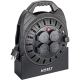 Hazet Avvolgicavo 161N-3D, 4 prese, Tamburo per cavi Nero