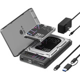 ICY BOX IB-3882MSCL-CU31, Docking station Nero