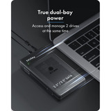 ICY BOX IB-3882MSCL-CU31, Docking station Nero
