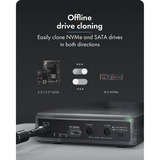 ICY BOX IB-3882MSCL-CU31, Docking station Nero