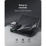 ICY BOX IB-3882MSCL-CU31, Docking station Nero