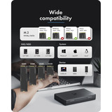 ICY BOX IB-3882MSCL-CU31, Docking station Nero