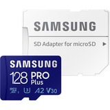 Samsung PRO Plus microSD Memory Card 128GB (2023), USB Card Reader incluso, Scheda di memoria USB Card Reader incluso, 128 GB, MicroSDXC, Classe 10, UHS-I, 180 MB/s, 130 MB/s