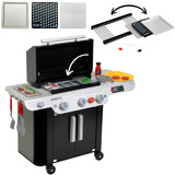 Theo Klein Griglia Weber Genesis in legno (MDF), Cucina Nero/grigio