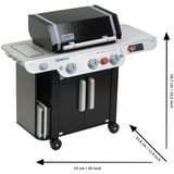 Theo Klein Griglia Weber Genesis in legno (MDF), Cucina Nero/grigio