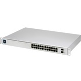 Ubiquiti UniFi USW-PRO-24 switch di rete Gestito L2/L3 Gigabit Ethernet (10/100/1000) Argento, Interruttore grigio, Gestito, L2/L3, Gigabit Ethernet (10/100/1000), Montaggio rack
