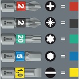 Wera Kraftform Kompakt Stubby 1 Cacciavite con punte multiple, Set di bit Nero/Verde, Nero/Verde