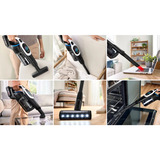 Bosch BCS1041WAC Scopa elettrica, Unlimited 10, Bianco, Aspirapolvere verticale Nero/Bianco, Unlimited 10, Bianco, Aspirapolvere elettrica, Senza sacchetto, Nero, Bianco, 0,4 L, Secco, HEPA