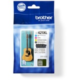 Brother LC421XLVAL cartuccia d'inchiostro 1 pz Originale Nero, Ciano, Magenta, Giallo Nero, Ciano, Magenta, Giallo, 1 pz, 500 pagine, Confezione multipla