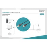 Digitus Cavo di collegamento USB 2.0 USB-A (spina) > Mini-USB (spina) Nero