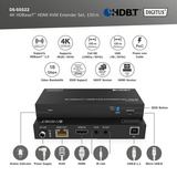 Digitus Set extender KVM HDMI 4K HDBaseT, Estensione HDMI Nero