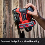 EINHELL Levigatrice orbitale a batteria Power X-Change TE-OS 18/113 3X Li-Solo, 18 Volt rosso/Nero