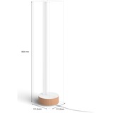 Philips Lampada da tavolo Signe gradient, Luce LED bianco/legno, Philips Hue White and Color ambiance Lampada da tavolo Signe gradient, Lampada da tavolo intelligente, Bluetooth/Zigbee, Bianco, LED, Alluminio, Legno, Lampadina/e non sostituibile/i
