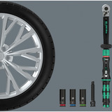 Wera Set per cambio ruote Click-Torque Lock C 3 KFZ 1, 6 pezzi, Chiave dinamometrica 