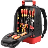 Wiha Zaino porta attrezzi electric Set, Set di strumenti Nero/Rosso