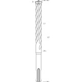 Bosch Expert Punta per martelli SDS plus-7X, Trapano Martello perforatore, Hammer drill bit, 2,2 cm, 250 mm, Cemento, Pietra, 20 cm