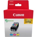 Canon 2934B015 cartuccia d'inchiostro 3 pz Originale Ciano, Magenta, Giallo Ciano, Magenta, Giallo, 3 pz, Confezione multipla