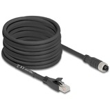 DeLOCK Cavo M12 codificato X presa 8 pin > spina RJ-45, Cat.5e S/FTP Nero