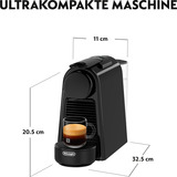 DeLonghi Essenza Mini EN85.B Automatica/Manuale Macchina per caffè a capsule 0,6 L, Macchina a capsula Nero, Macchina per caffè a capsule, 0,6 L, Capsule caffè, 1150 W, Nero