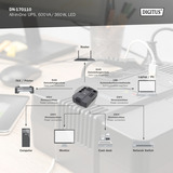 Digitus Gruppo di continuità All-in-One, 600VA/360Watt, UPS Nero