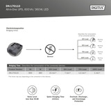 Digitus Gruppo di continuità All-in-One, 600VA/360Watt, UPS Nero