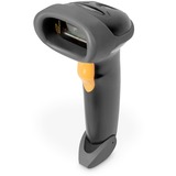 Digitus Lettore manuale di codici a barre 1D, Scanner di codici a barre grigio/Nero, Lettore di codici a barre portatile, 1D, Lineare, Codabar, Code 128, Code 32, Code 39, Code 93, EAN 128, EAN-13, EAN-8, GS1 DataBar, GS1-128..., -45 - 45°, 30 cm