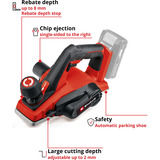 EINHELL Pialla a batteria Power X-Change TE-PL 18/82 Li-Solo, 18Volt, Aereo elettrico rosso/Nero