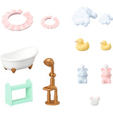 EPOCH Sylvanian Families - Set gioco bagno Topolini Marshmallow, Giochi di costruzione 
