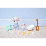 EPOCH Sylvanian Families - Set gioco bagno Topolini Marshmallow, Giochi di costruzione 