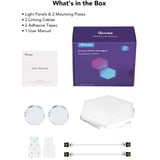 Govee Glide Hexa ProLight Panels confezione da 10, Luce LED bianco, Lampada a parete intelligente, Wi-Fi/Bluetooth, Multicolore, LED, Multi, 72 W