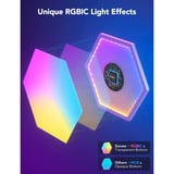 Govee Glide Hexa ProLight Panels confezione da 10, Luce LED bianco, Lampada a parete intelligente, Wi-Fi/Bluetooth, Multicolore, LED, Multi, 72 W
