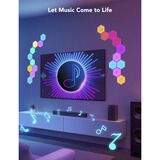 Govee Glide Hexa ProLight Panels confezione da 10, Luce LED bianco, Lampada a parete intelligente, Wi-Fi/Bluetooth, Multicolore, LED, Multi, 72 W