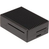 Joy-IT RB-AlucaseP4+08 Alloggi Nero, Housing Nero (opaco), Alloggi, Raspberry Pi, Raspberry Pi, Nero, Alluminio, 65 mm