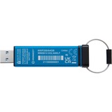 Kingston IronKey Keypad 200 da 64 GB, FIPS 140-3 livello 3 crittografata AES-256, Chiavetta USB FIPS 140-3 livello 3 crittografata AES-256, 64 GB, USB tipo A, 3.2 Gen 1 (3.1 Gen 1), 145 MB/s, Sleeve, Blu