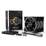 be quiet! Light Wings | 120mm PWM Triple Pack Case per computer Ventilatore 12 cm Nero 3 pz, Ventola Nero, Ventilatore, 12 cm, 1700 Giri/min, 70,53 m³/h, Nero