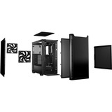 be quiet! PURE BASE 501 Black Midi Tower Nero, Chassis Tower Nero, Midi Tower, PC, Nero, ATX, micro ATX, Mini-ITX, Acrilonitrile butadiene stirene (ABS), Acciaio, Gaming