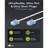 goobay Cavo patch ultraflessibile Cat.6a slim, U/UTP bianco
