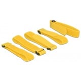 DeLOCK 18708 Velcro Giallo 5 pz, Fascette ferma-cavo giallo, Giallo, 20 mm, 300 mm, 5 pz