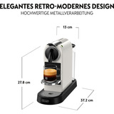 DeLonghi Citiz EN167.W Automatica Macchina per espresso 1 L, Macchina a capsula bianco, Macchina per espresso, 1 L, Capsule caffè, 1260 W, Bianco