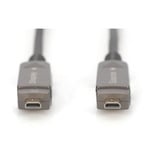 Digitus Cavo ibrido in fibra ottica HDMI / Micro HDMI AOC, UHD 4K Nero