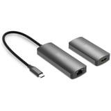 Digitus Extender video 4K USB-C > HDMI, 30 metri, Estensione HDMI Nero