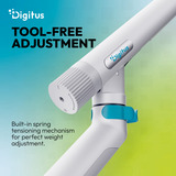 Digitus Supporto per monitor design singolo, 35", 10 kg, Base per monitor bianco