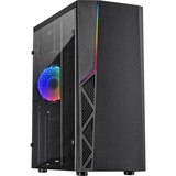 Inter-Tech B-02 RGB Tower Nero, Chassis Tower Nero, Tower, PC, Nero, ATX, micro ATX, Acrilico, Blu, Verde, Rosso